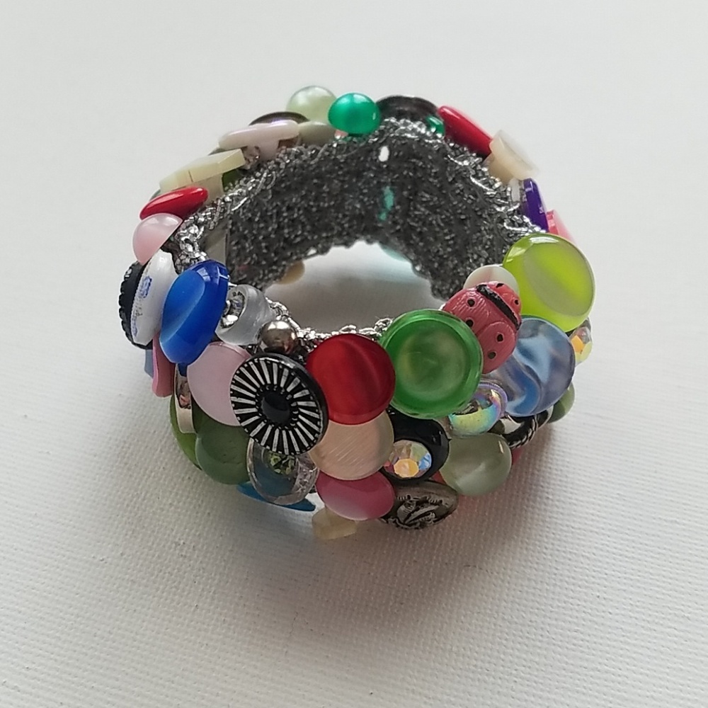 Crochet Button Bracelet